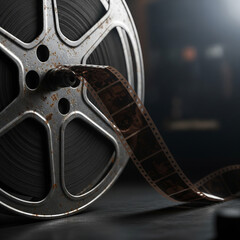 Close-up of Vintage Film Reel