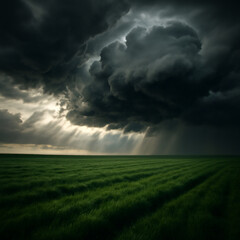 storm over the field