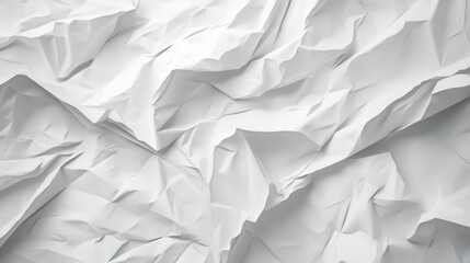 Obraz premium Abstract background of crumpled white paper with dramatic light and shadow