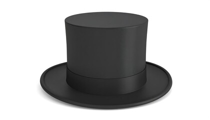 Black top hat, 3D render