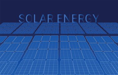 Solar panel pattern for the background. Banner of a set of solar panels as a template for designs in the concept of alternative green energy. Vector illustration of energy efficient technology.eps