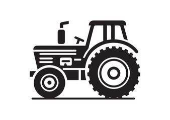 Obraz premium Tractor silhouette vector illustration