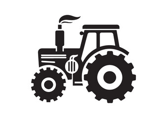 Tractor silhouette vector illustration