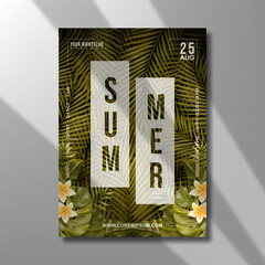 minimalist summer party flyer celebration template design