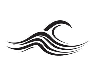 Modern Wave Icon Elegant Minimalist 2D Vector Illustration  