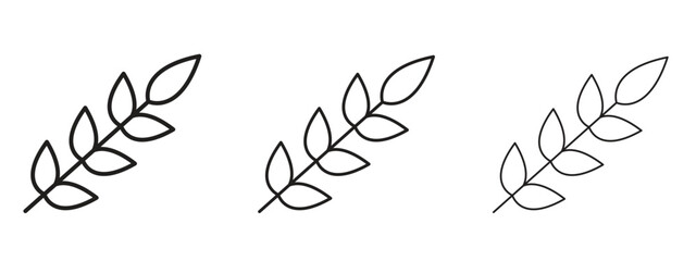 Wheat grain icons. Outline or line icon design bundle. © Gopal