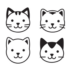 Cat Faces Icon Set