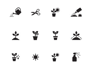 Boho Indoor Plant Elements Set – Vol.6 | Flat Silhouette Vector
