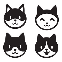 Cat Faces Icon Set