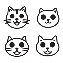Cat Faces Icon Set