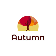 Abstract Autumn Tree Logo  Modern Branding Design