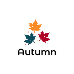 Autumn Leaves Logo Design  Minimalist Branding Vector