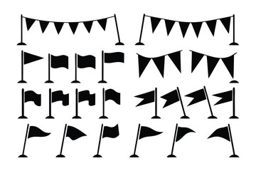 Flag Design: A collection of flag designs in various shapes and styles, showcasing a minimalist and graphic aesthetic