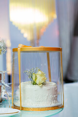 wedding cake with flowers