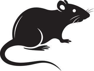 Silhouette of a Clever Rat Symbolizing Stealth Rodent Prowess and Adaptability in Urban and Natural Environments