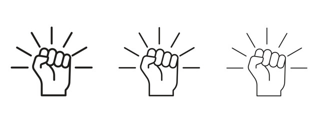 Empowerment icons. Outline or line icon design bundle.