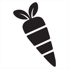 Silhouette Style Vector Minimal Carrot Logo Design – Custom Minimalist Vegetable Logo for Organic Farms, Vegan Brands, Farmers Markets, Eco-Friendly Products, and Healthy Food Businesses