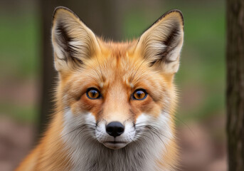 Close-up Portrait of a Red Fox