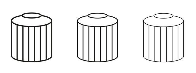 Air filter icons. Outline or line icon design bundle.