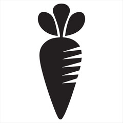 Silhouette Style Vector Minimal Carrot Logo Design – Custom Minimalist Vegetable Logo for Organic Farms, Vegan Brands, Farmers Markets, Eco-Friendly Products, and Healthy Food Businesses