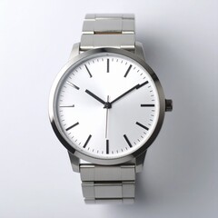 Studio Image of Modern Wristwatch on White