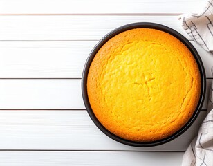 A beautifully baked cornbread cooling on a wooden rack surrounded by a warm and inviting kitchen atmosphere