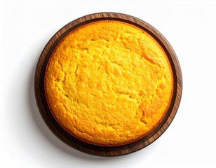 A deliciously decorated cake nestled in a wooden bowl showcasing its rich texture and tantalizing appearance