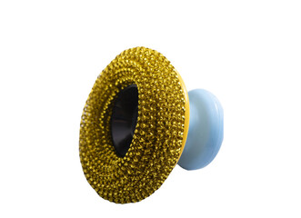 Side view of cleaning brush for barbecue.,