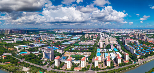 Aerial view of Songjiang New Town, Shanghai, China © Weiming