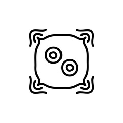Minimalist icon zen garden swirl frame vector
