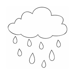 Cloud raining water drops weather