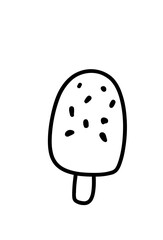 Ice cream hand drawn icon illustration