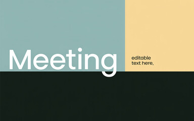 Fototapeta premium Meeting announcement graphic vector