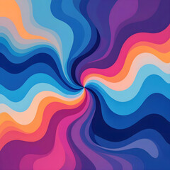 Vibrant Swirling Abstract Design with a Colorful Spectrum
