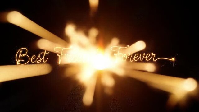 Best friends celebrating friendship with sparkling sparkler, perfect for greeting cards, social media posts, friendship themed designs, and festive celebrations.