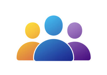 Colorful Team Silhouette Illustration With Transparent Background Vector Graphic