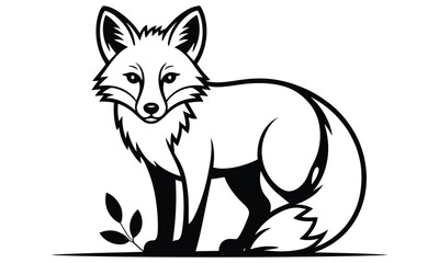 vector illustration of a fox