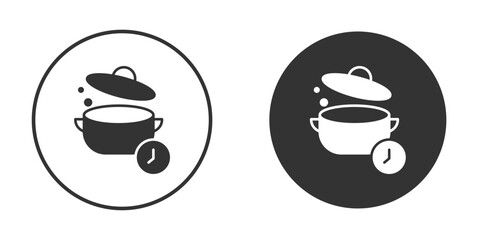 Cooking time icon for web, mobile and infographics.