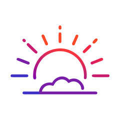 Fototapeta premium sunset icon design.