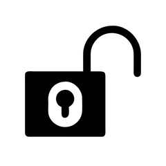 unlock open access icon design.