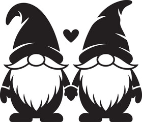 Fototapeta premium Christmas Gnome Vector Art, Holiday Gnome SVG