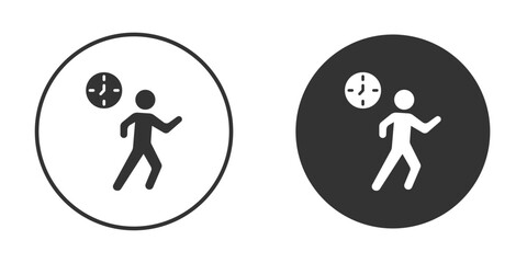 Late icon for web, mobile and infographics.