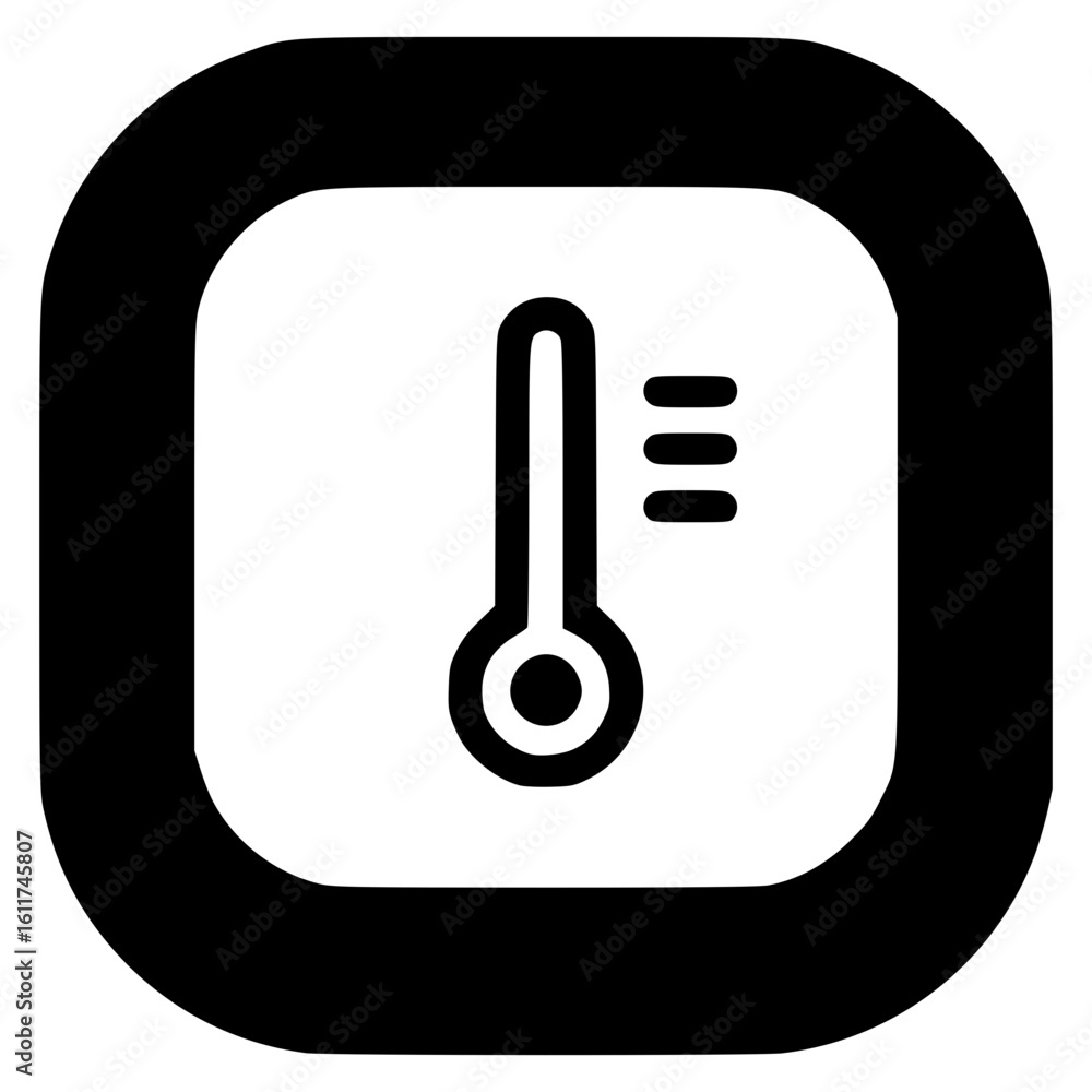 Poster temperature gauge icon vector design for digital applications