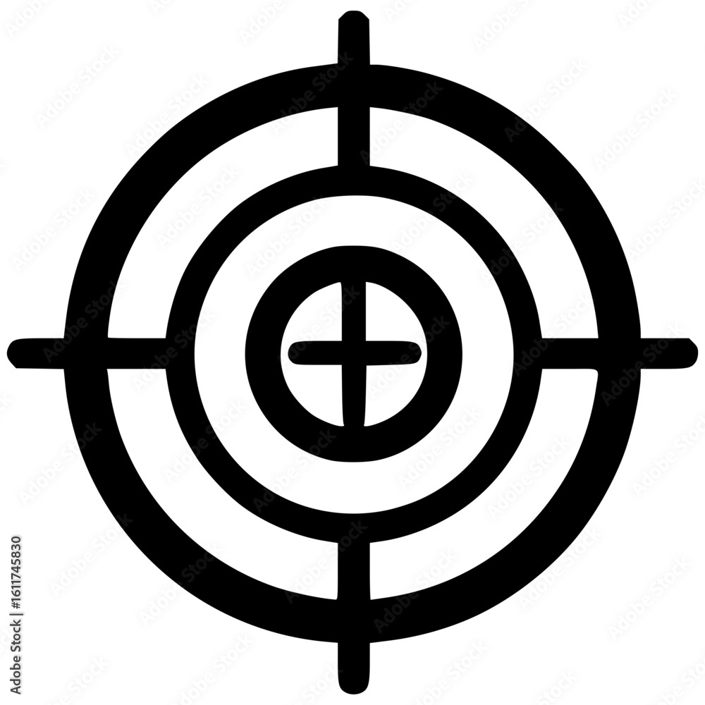 Poster vector target icon suitable for various design projects