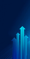 Blue Arrow Upward Trend