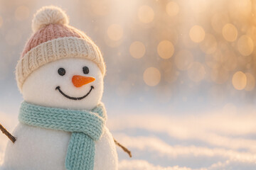 snowman on the snow