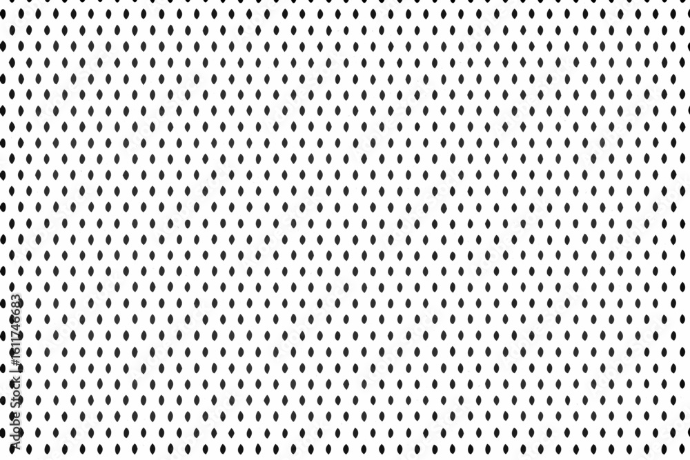 Poster vector dense arrangement of small black oval shapes creating a uniform pattern on a white background