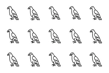 Eagle Pattern Illustration: A minimalist illustration showcases a repeating pattern of eagles, meticulously rendered to capture each majestic bird's essence.