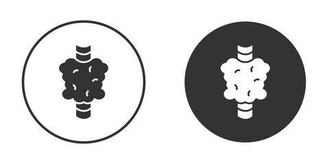 Thyroid icon for web, mobile and infographics.