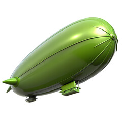 Green Airship Blimp Graphics for Advertising Games  Design Projects